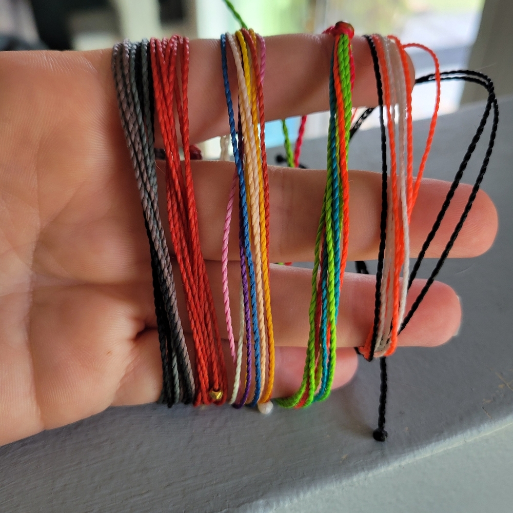 Pura Vida Colorful String Bracelets Bundle Of 5 Pre-owned - Picture 4 of 5